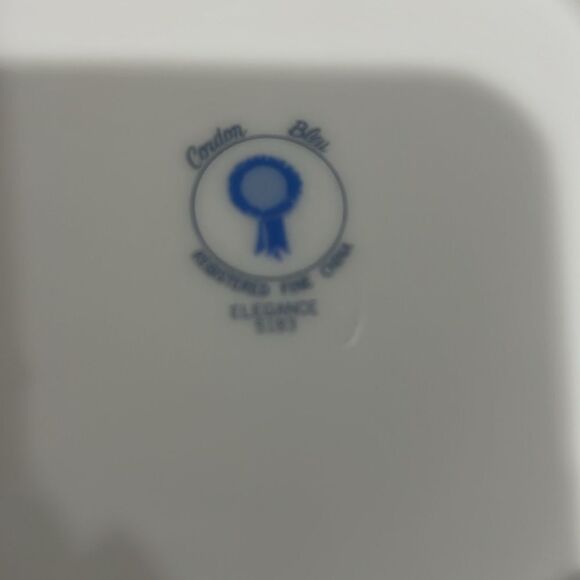 Cordon Bleu Elegance 5183 White Gold Bamboo 7 1/2 In Salad Saucers Plate Set 4 - Picture 4 of 4